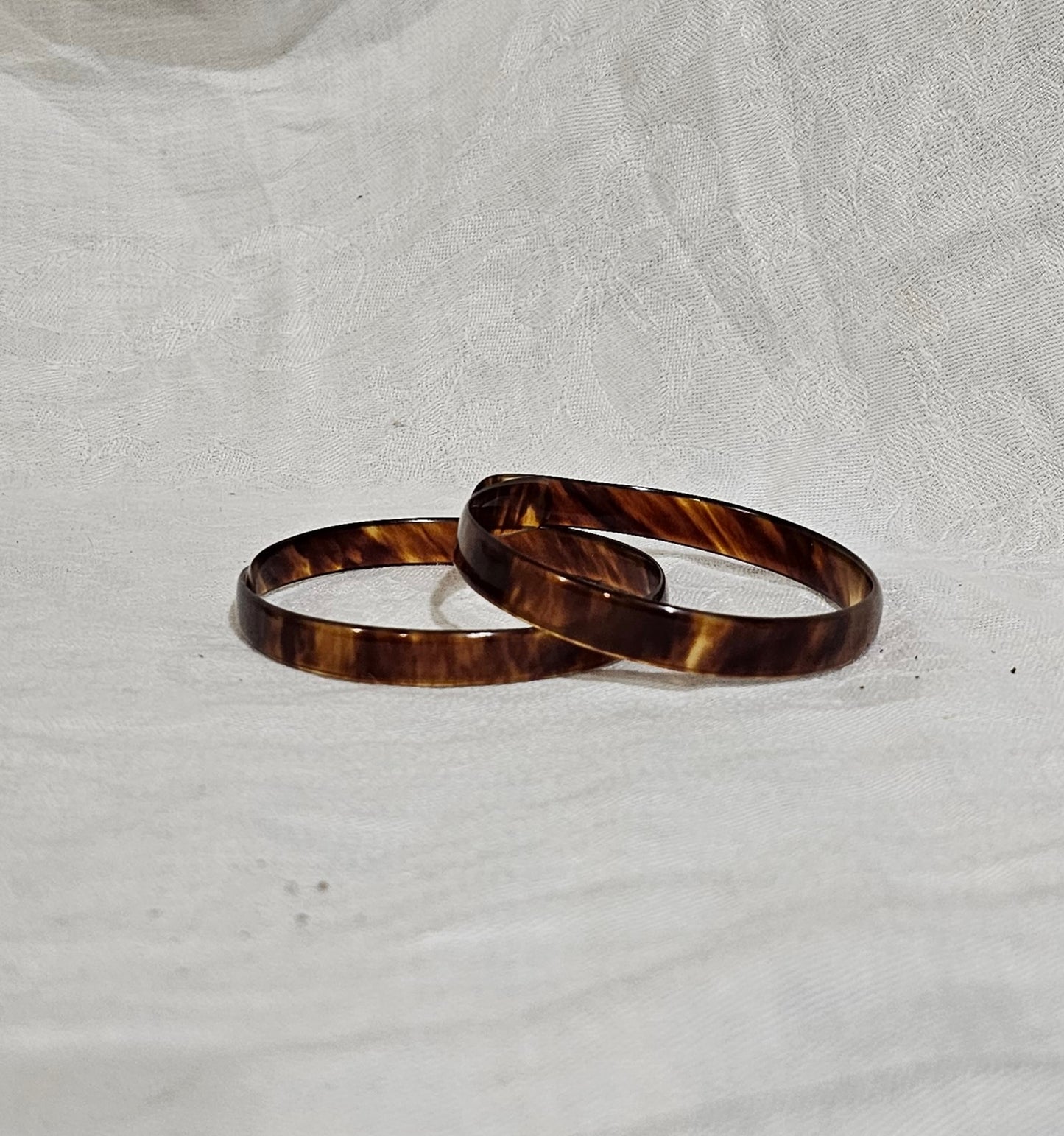 TORTOISESHELL BANGLES (PAIR)