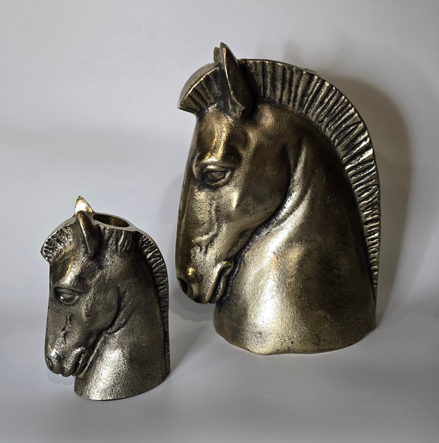 HORSE HEAD VASE AND CANDLESTICK HOLDER