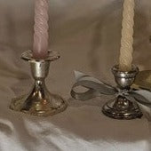 SILVER CANDLESTICKS (PAIR)