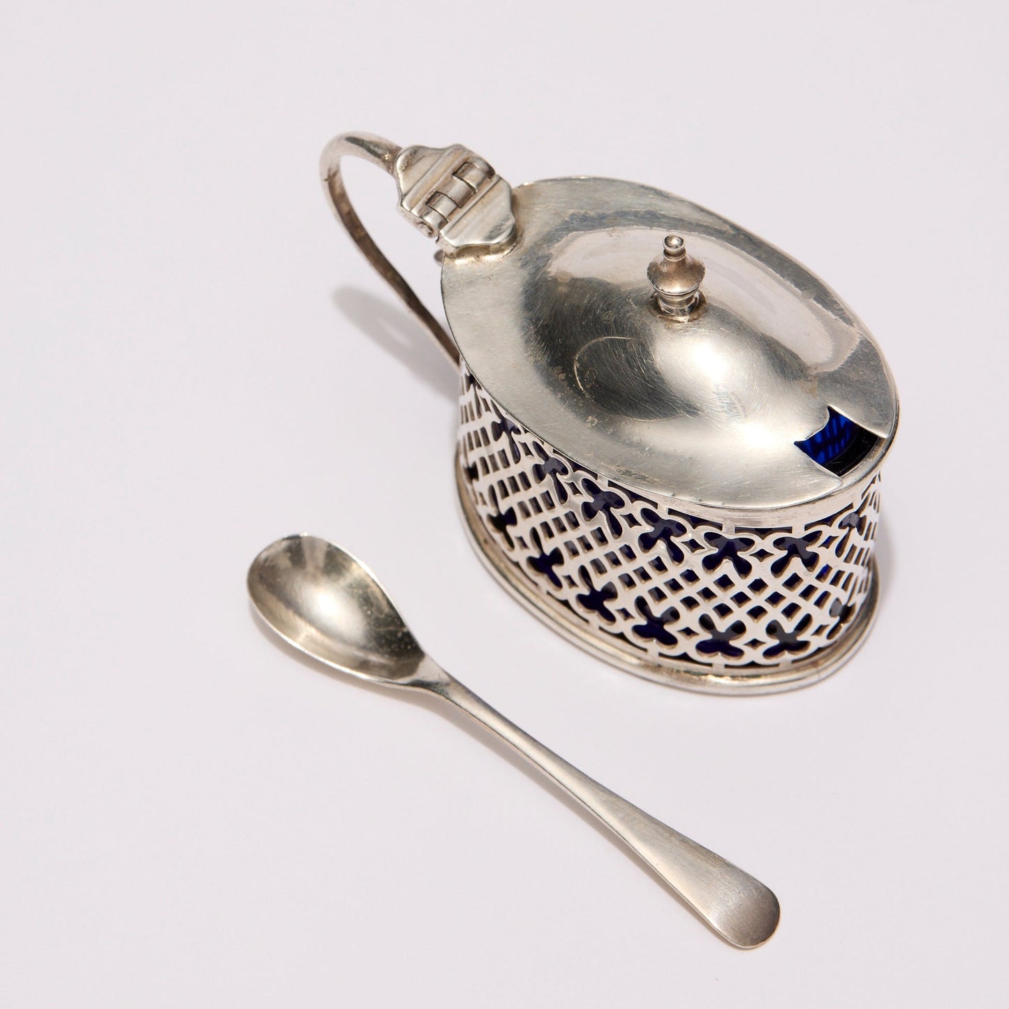 WALKER & HALL | SILVER MUSTARD POT