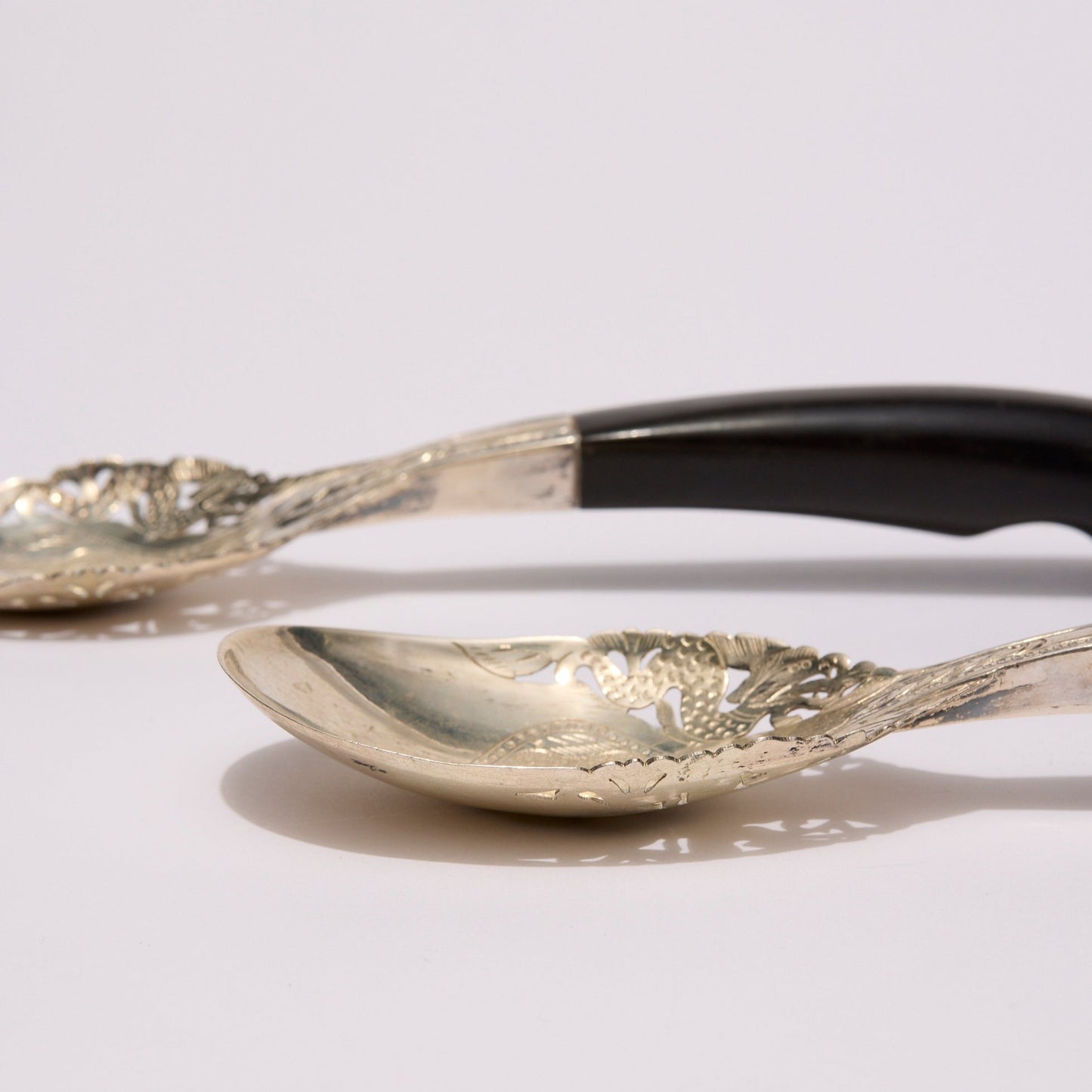 MOHD SALLEH & SONS | SILVER AND HORN SALAD SERVERS
