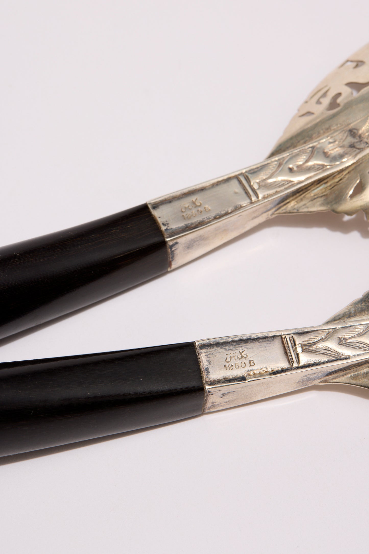 MOHD SALLEH & SONS | SILVER AND HORN SALAD SERVERS