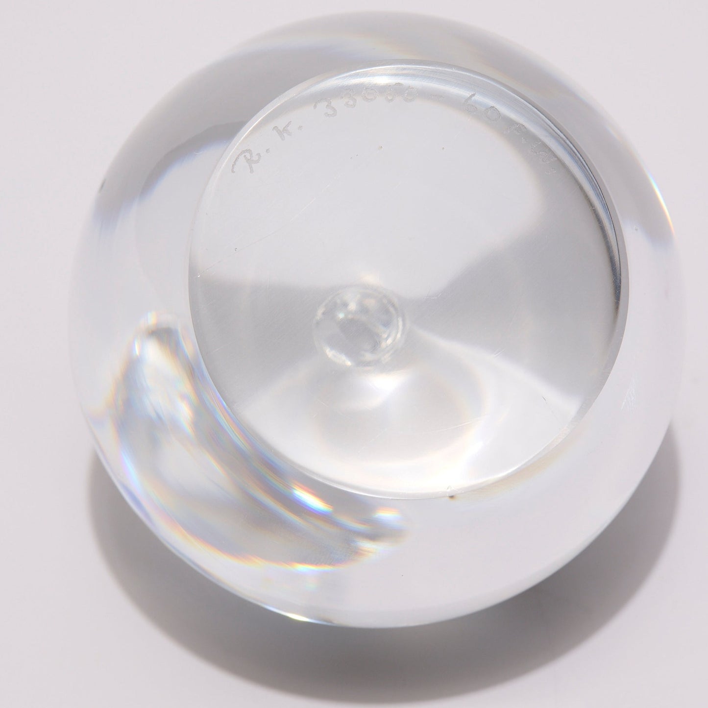 ROYAL KRONA 'RK' | LEAD CRYSTAL PAPERWEIGHT