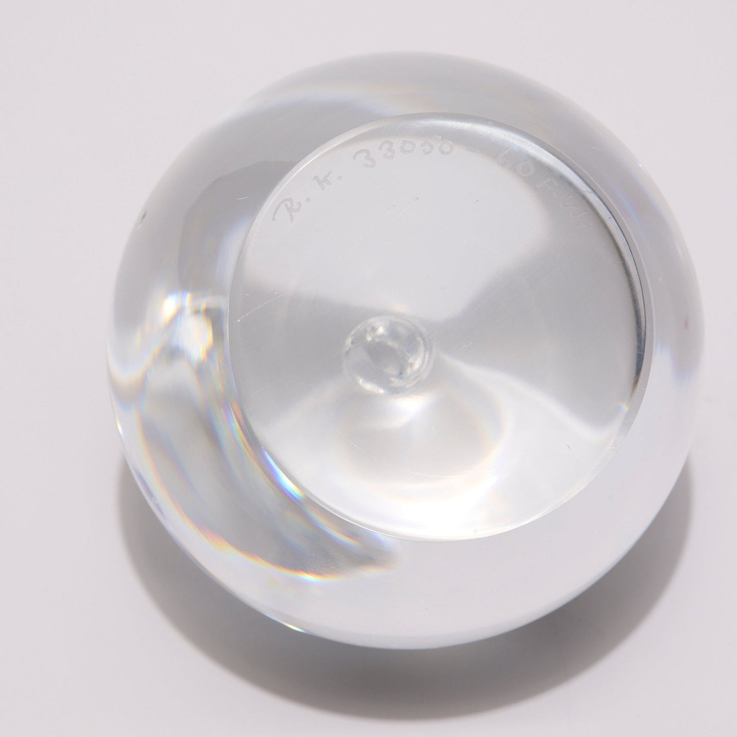 ROYAL KRONA 'RK' | LEAD CRYSTAL PAPERWEIGHT