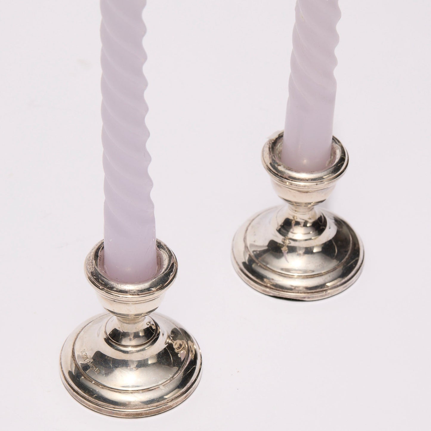 SILVER CANDLESTICKS (PAIR)