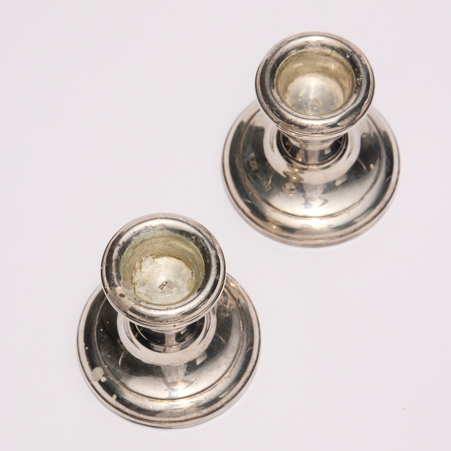 SILVER CANDLESTICKS (PAIR)