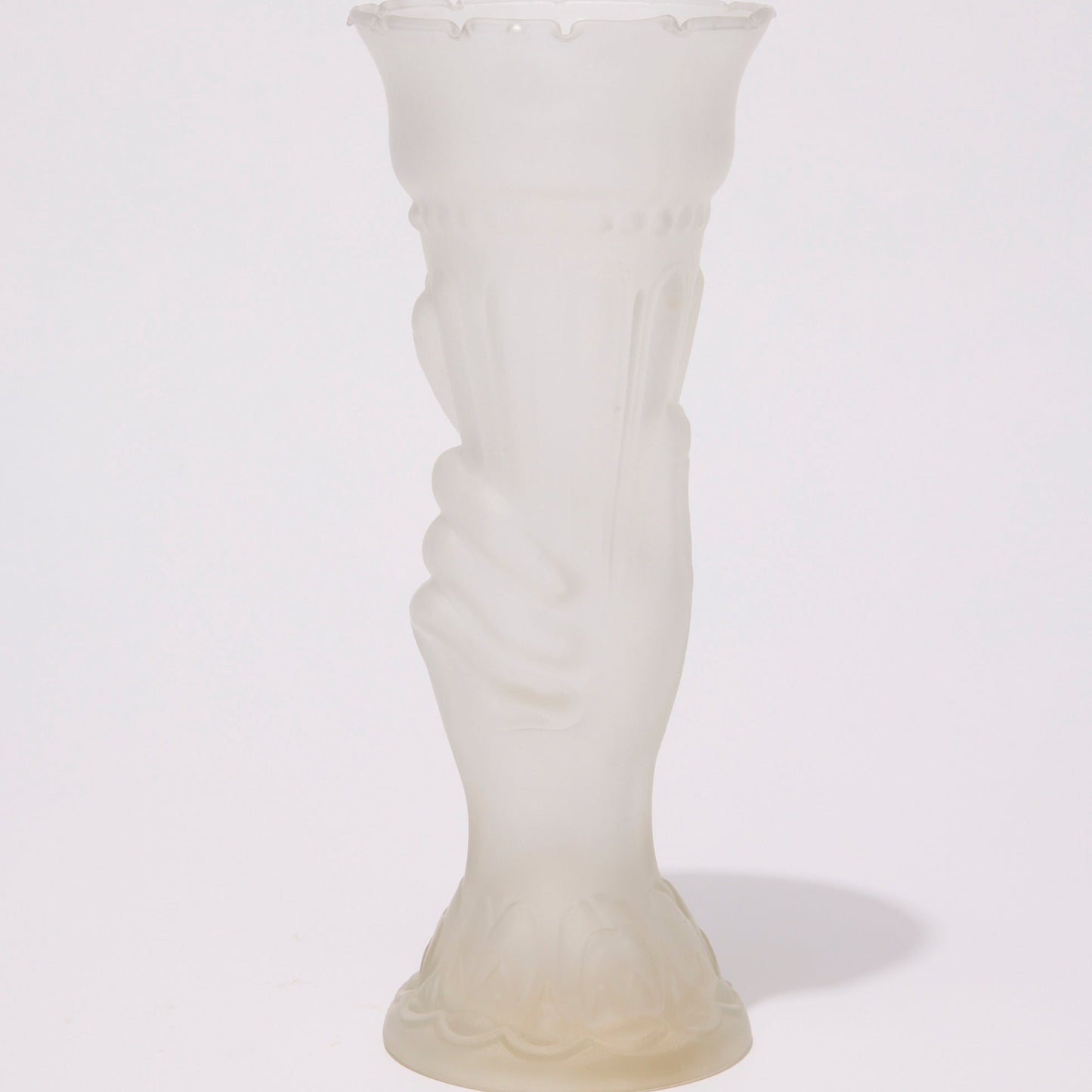 VICTORIAN STYLE FROSTED GLASS VASE