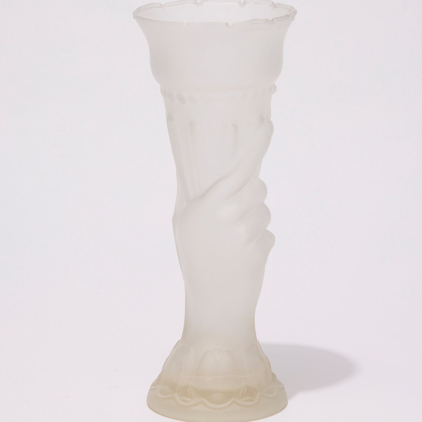 VICTORIAN STYLE FROSTED GLASS VASE