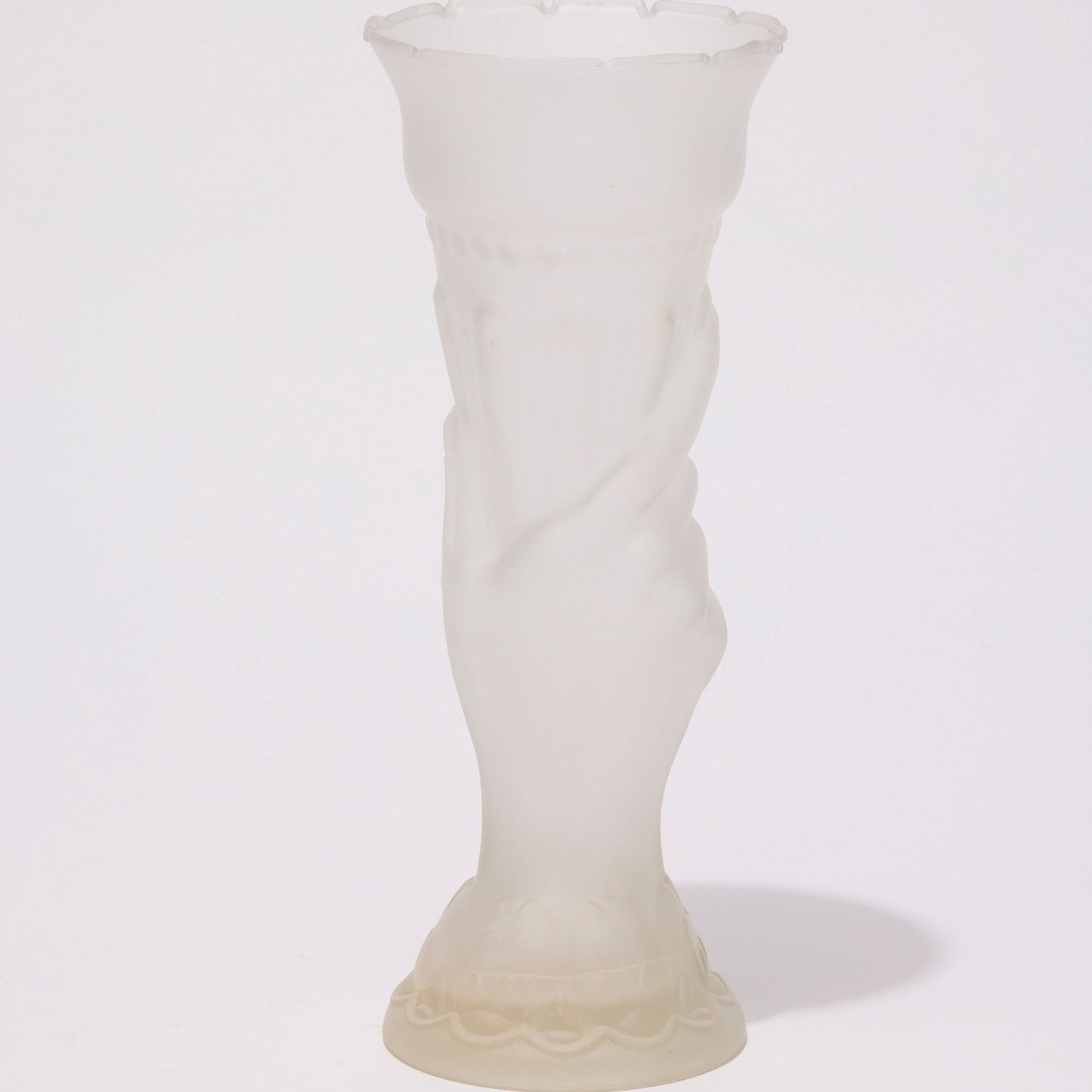 VICTORIAN STYLE FROSTED GLASS VASE
