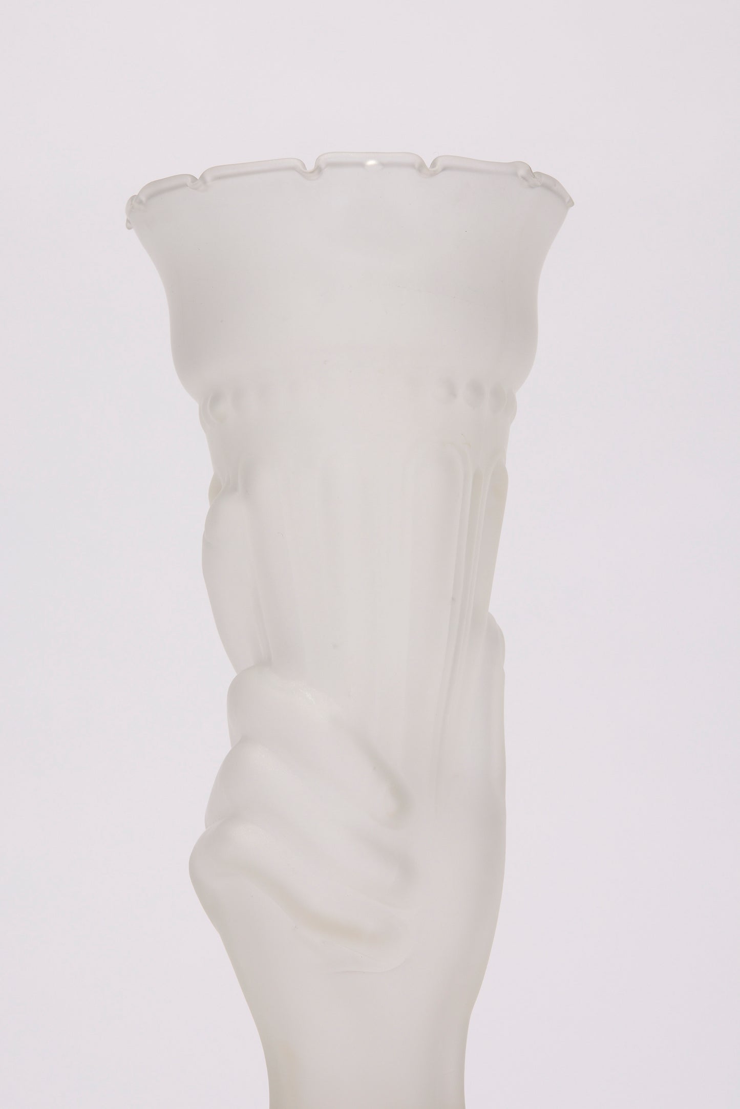 VICTORIAN STYLE FROSTED GLASS VASE