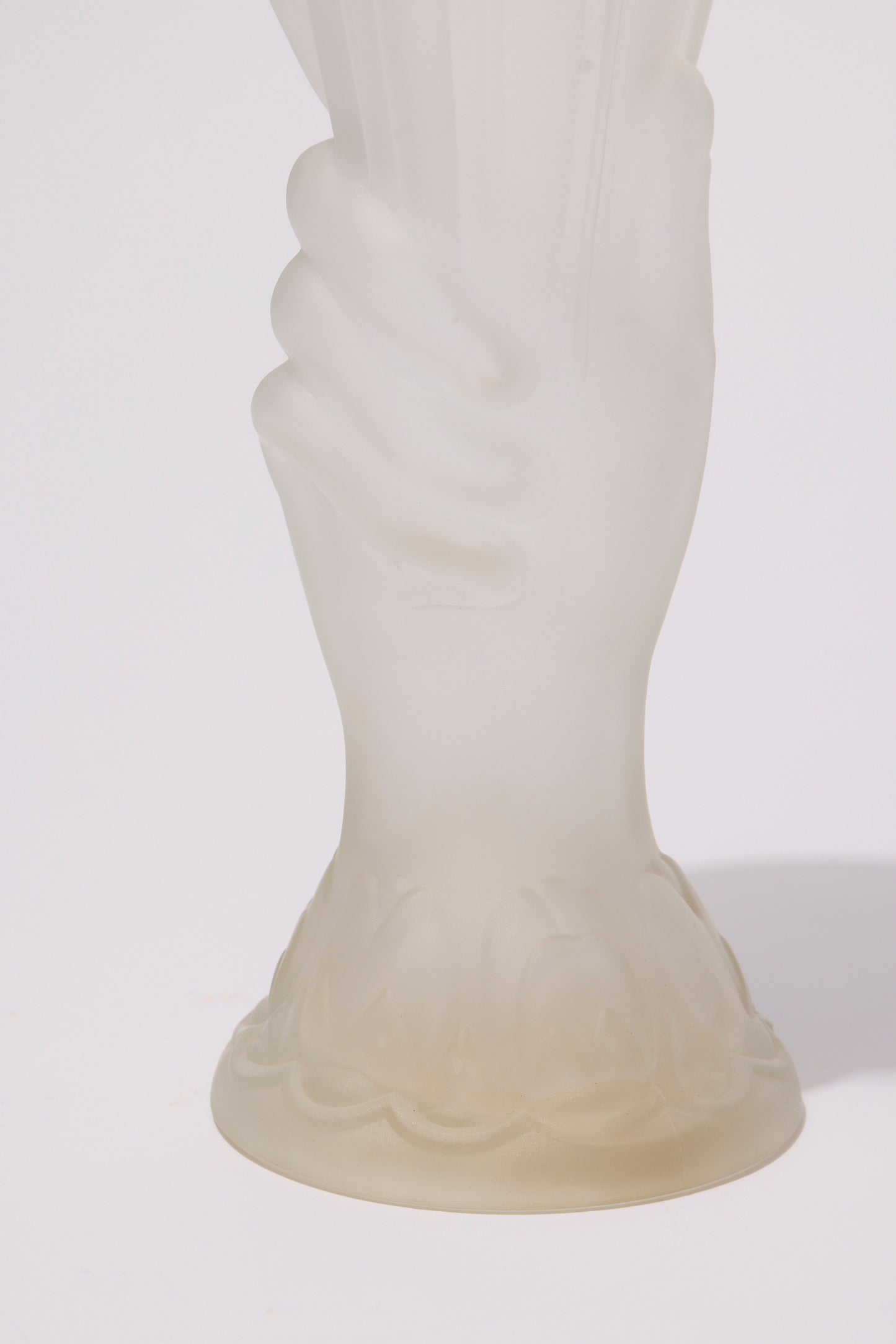 VICTORIAN STYLE FROSTED GLASS VASE