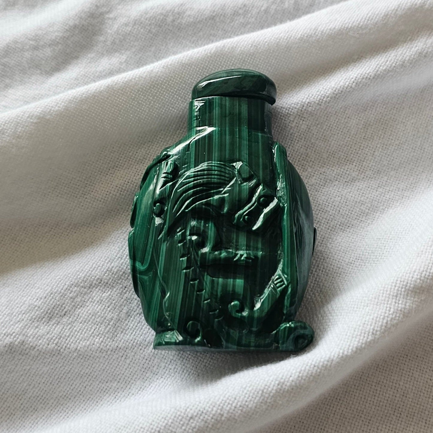 MALACHITE SNUFF BOTTLE