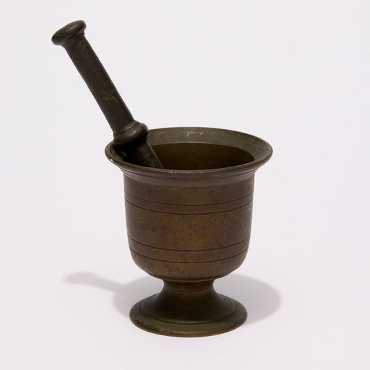 BRASS MORTAR AND PESTLE