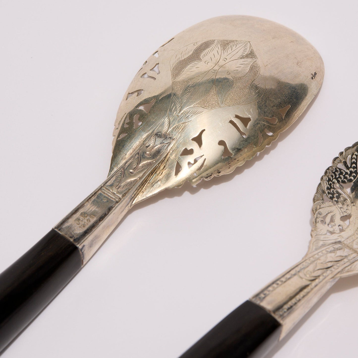 MOHD SALLEH & SONS | SILVER AND HORN SALAD SERVERS
