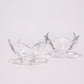 ORREFORS CRYSTAL FLOWER BOWLS (PAIR)