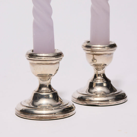 SILVER CANDLESTICKS (PAIR)