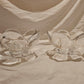 ORREFORS CRYSTAL FLOWER BOWLS (PAIR)