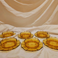 AMBER GLASS ENTREE DISHES